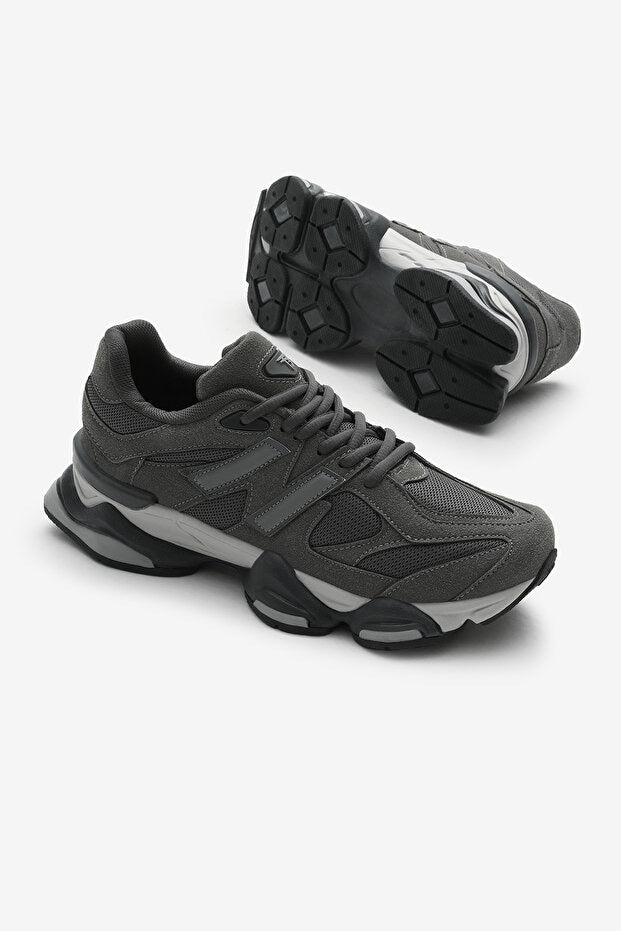 Sneakers New B Unisex Gri-Bej – Adidași comozi damă și bărbați, talpă groasă